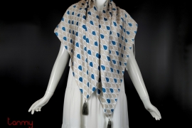 Silk scarf TIMESQUARE - BLUE LANTERNS